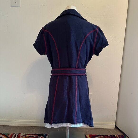 Millard Fillmore MF-13 Short Sleeve Navy Blue With Red Stitching Jacket W Sz M - Picture 7 of 13